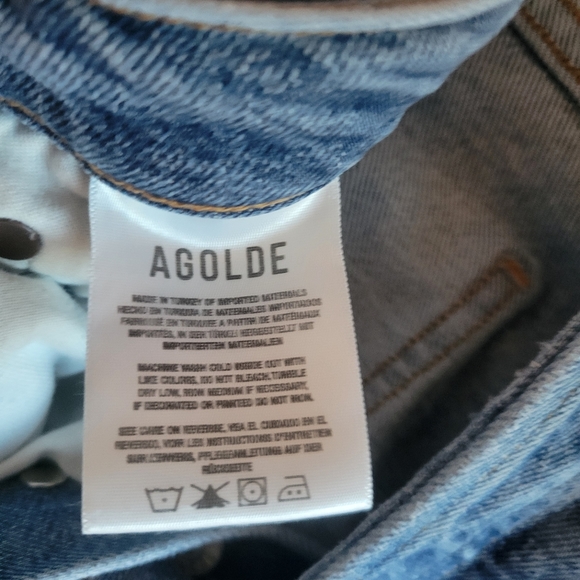 AGOLDE Riley High Rise Distressed Jeans 27 - Picture 9 of 10